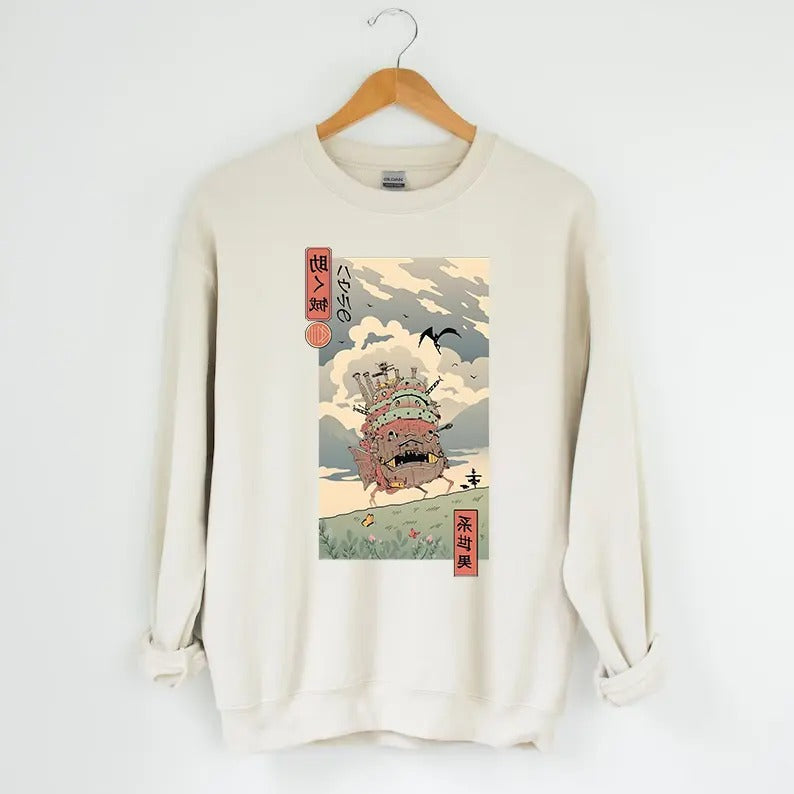 Howl's Moving Castle Shirt, Howl and Sophie Shirt, Howl Shirt, Calcifer Shirt, Studio Ghibli, Hayao Miyazaki Hoodie,...