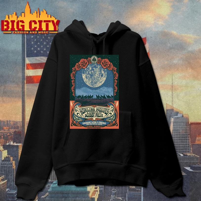 Howling Wolves Bobby Weir San Francisco CA 1-17-2026 Poster Shirt