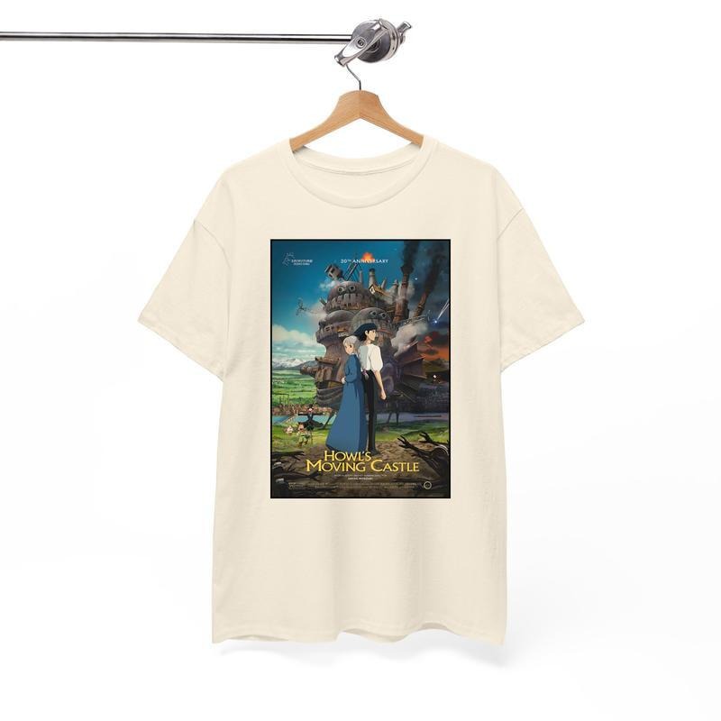 Howls Moving Castle Tshirt, Happy 20th Aniversary, Howl And Sophie, Calcifer, Anime Hoodie, Sweatshirt | WearSparks.com
