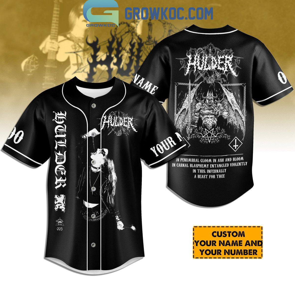 Hulder In Penumbral Cloom In Ash And Bloom Personalized Baseball Jersey