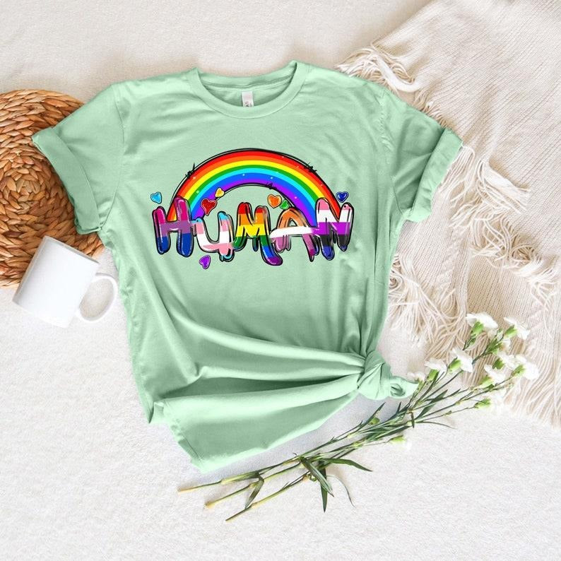 Human pride LGBTQ+ Shirt,Equal Rights,Pride Shirt,LGBT Shirt,Social Justice,Human Rights,Anti Racism,LGBTQ+ Shirt,pride...
