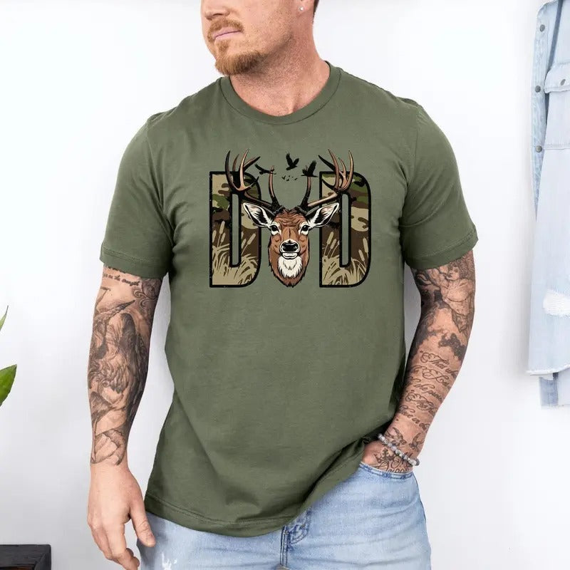 Hunting Dad Shirt, Fathers Day T-Shirt, Hunting Shirt, Deer Hunting Dad, Funny Dad Crewneck, Hunter Lover Tee Hoodie,...