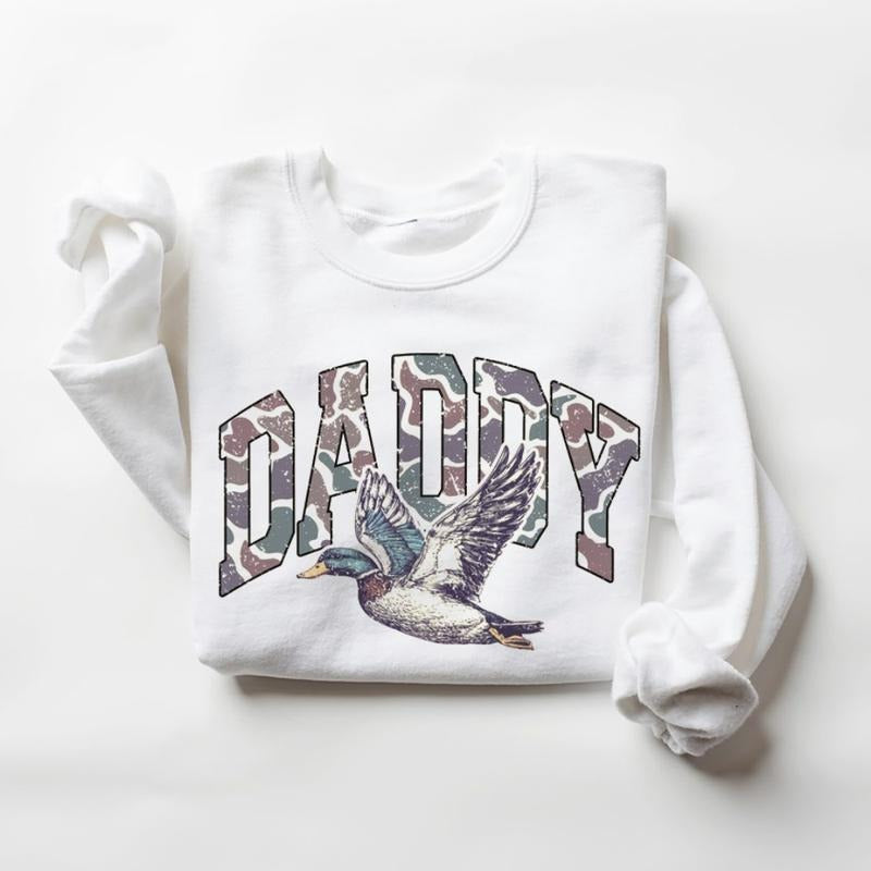 Hunting Dad Sweatshirt, Hunting Mallard Duck Shirt, Daddy of Hunters, Camo Dad Unisex Hunting Season, Daddy Hoodie Cotton...