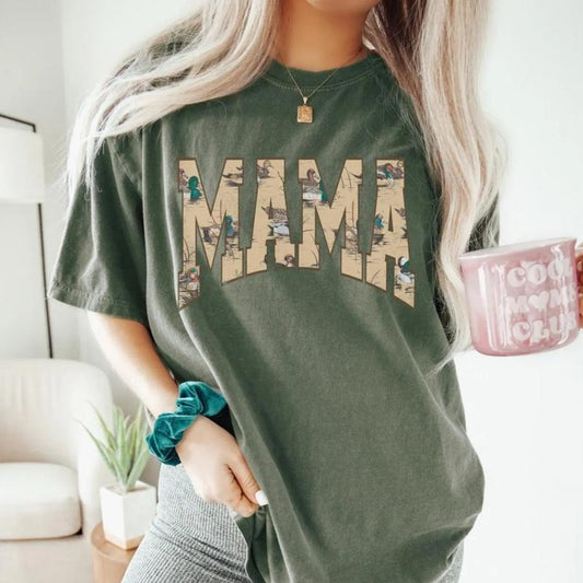 Hunting Mama Shirt, Duck Hunting Shirt, Mama of Hunters, Camo Mama Shirt, Hunting Season, Mom Life Shirt, Hunting Weekend...