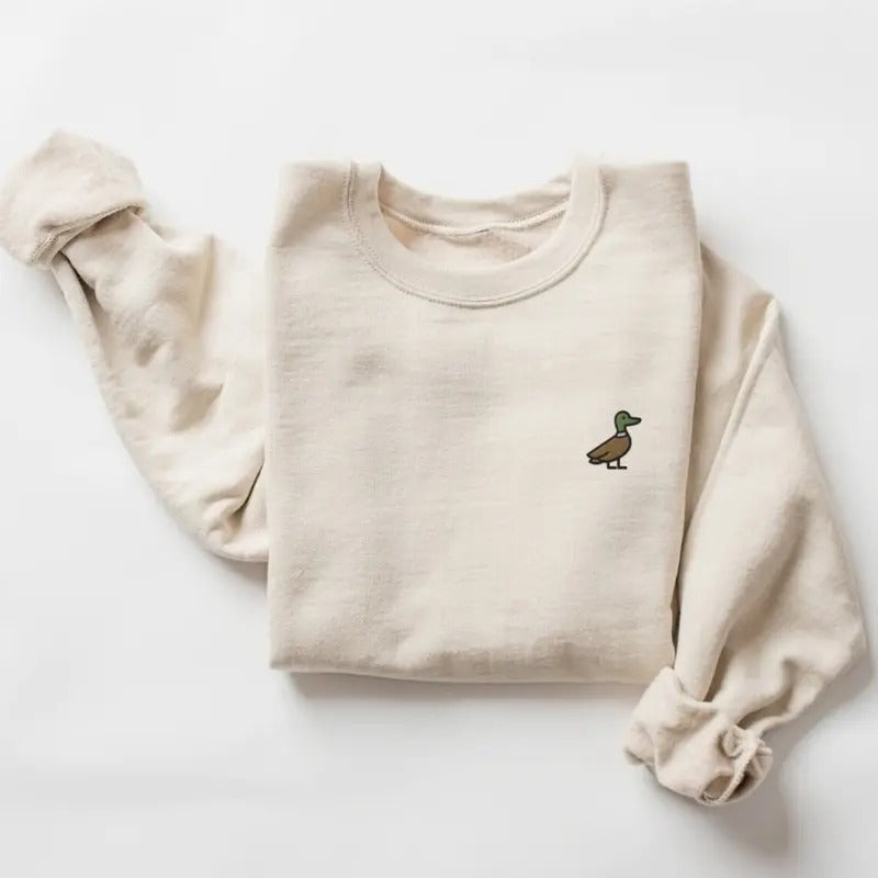 Hunting Season Mallard Duck Minimalist Sweatshirt Gift T-shirt Unisex, Hoodie, cotton Fabric Unisex Pullover | WearSparks.com