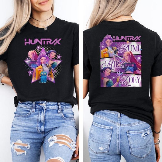 Huntrix t Shirt, Demon Hunters Shirt, Huntrix Girls T Shirt, Mira Rumi Joey Shirt, Demon Hunter Merch, Gift For Kpop Fan,...