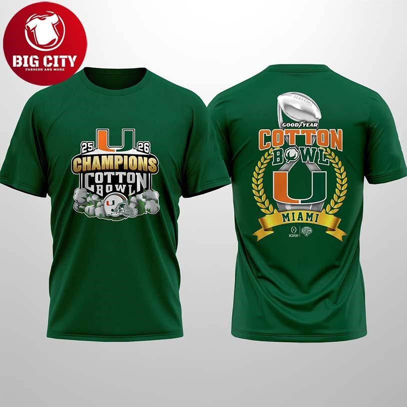Hurricanes 25-26 Champions Cotton Bowl Two Sided Shirt
