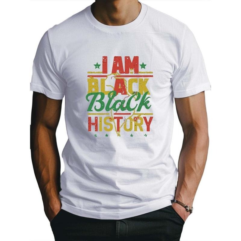 I Am Black History Fitted Men's T-Shirt, Sweat-wicking and Freedom of Movement Made in USA Hoodie, Sweatshirt