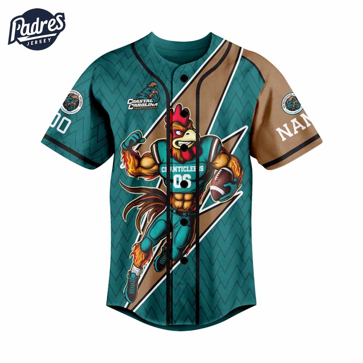 I Am Die Hard Fan Your Approval Is Not Required Coastal Carolina Chanticleers Football Baseball Jersey - Padres... (Image 2)