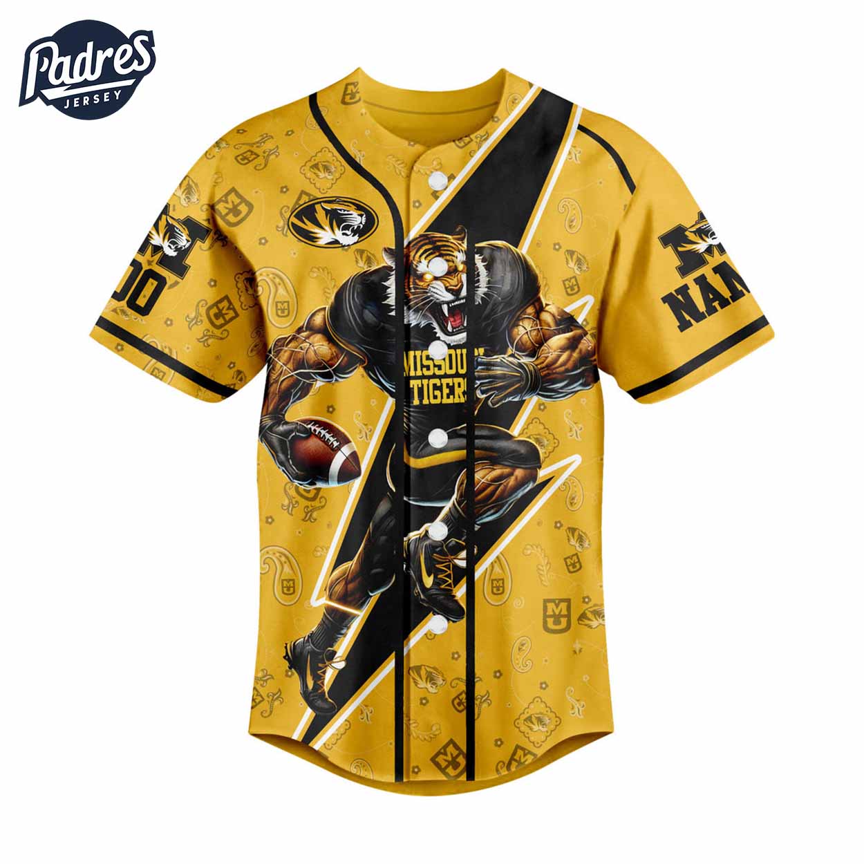 I Am Die Hard Fan Your Approval Is Not Required Missouri Tigers Football Baseball Jersey - Padres Jersey Oasis:... (Image 2)