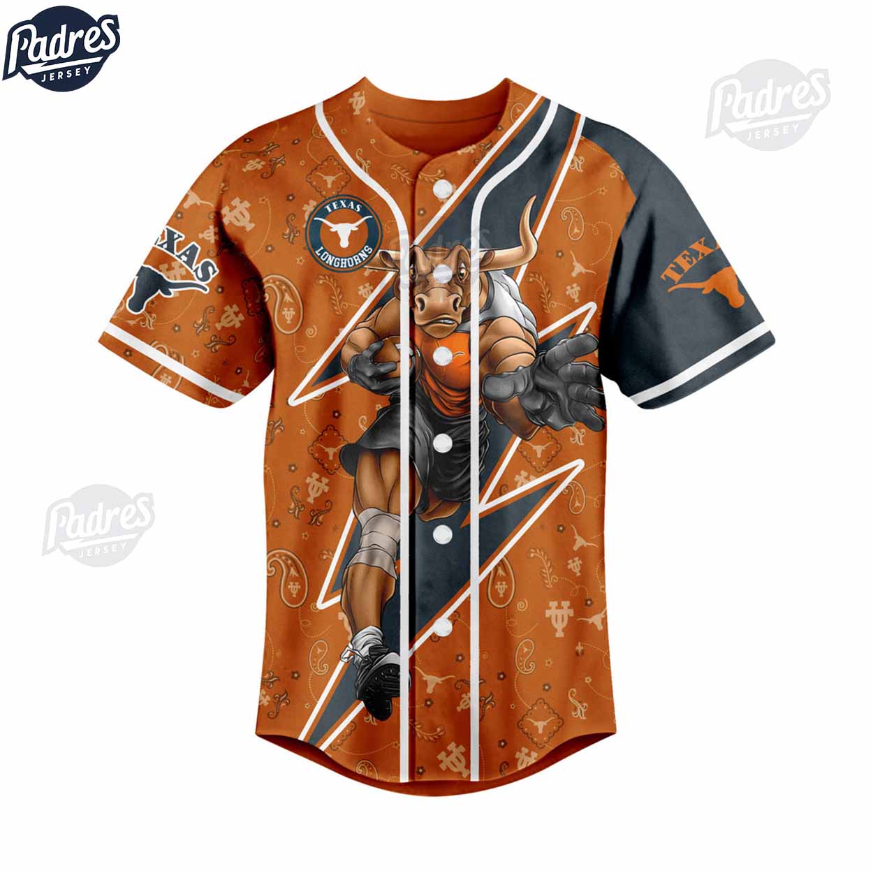 I Am Die Hard Fan Your Approval Is Not Required Texas Longhorns Football Baseball Jersey - Padres Jersey Oasis:... (Image 3)