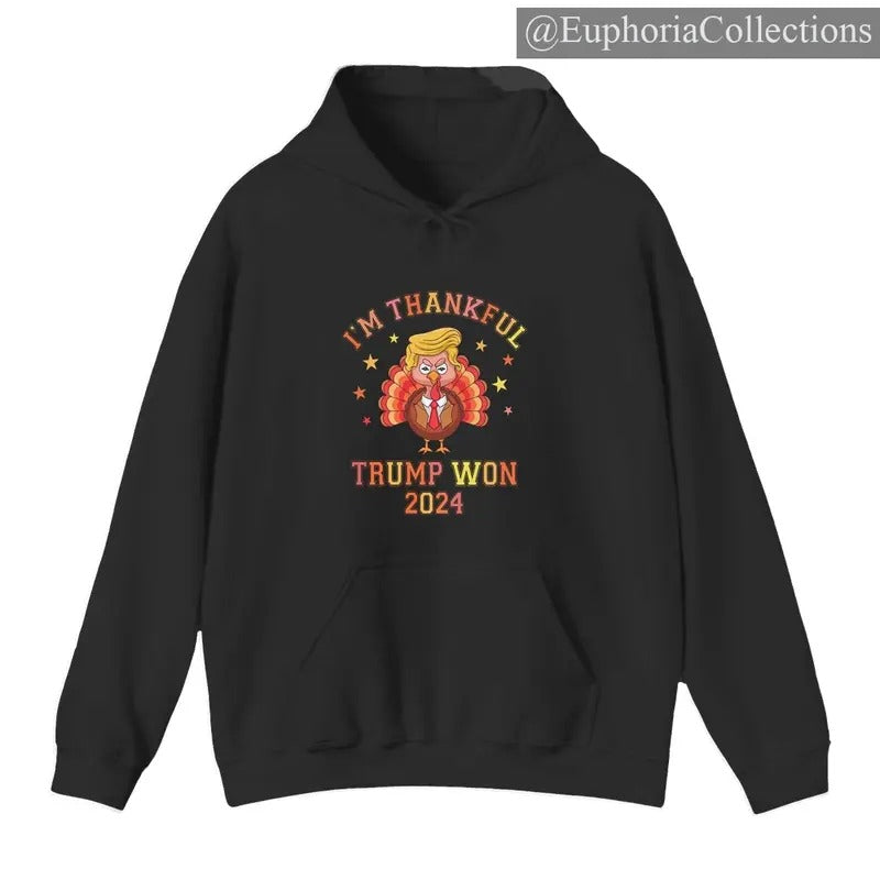 I Am Thankful #Trump Won Thanksgiving Winner Winner Turkey Dinner Chicken 2024 Festive T-Shirt, Sweater, Hoodie , Global...