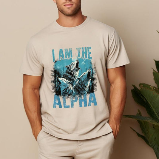 I Am The Alpha Shirt Casual Style Crew Neck Short Sleeve T-Shirt Tops Trendy for Unisex, Perfect Gift Hoodie, Sweatshirt