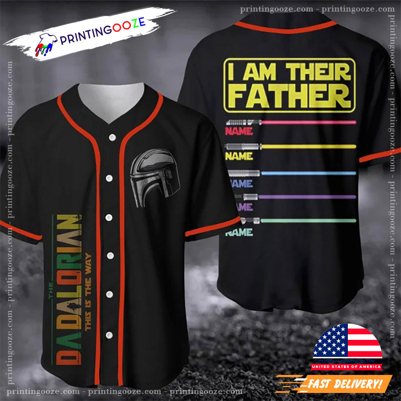 I Am Their Father Personalized Baseball Jersey, Daddy Father’s Day Gifts