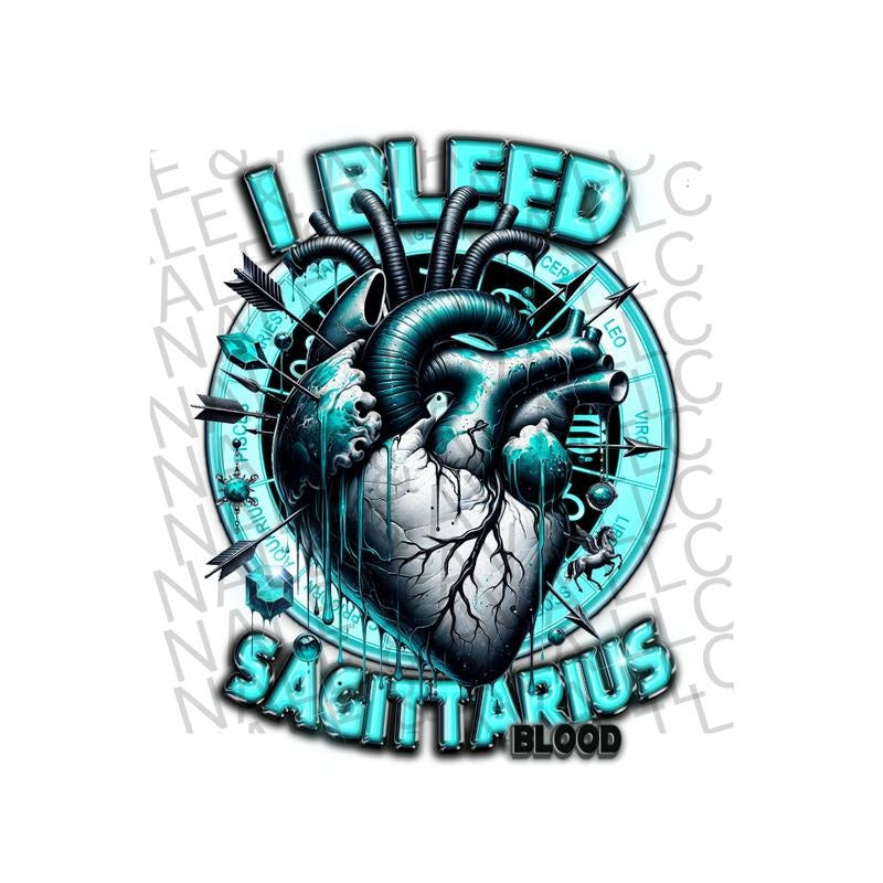 I Bleed Sagittarius DTF Transfer T-Shirts, Hoodie, Sweatshirt | WearSparks.com