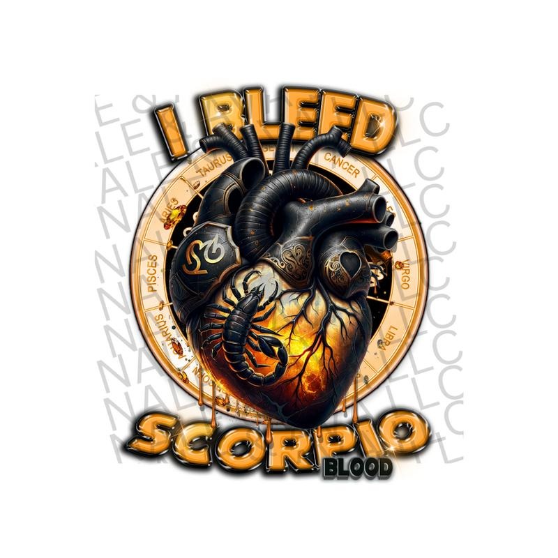 I Bleed Scorpio DTF Transfer T-Shirts, Hoodie, Sweatshirt | WearSparks.com