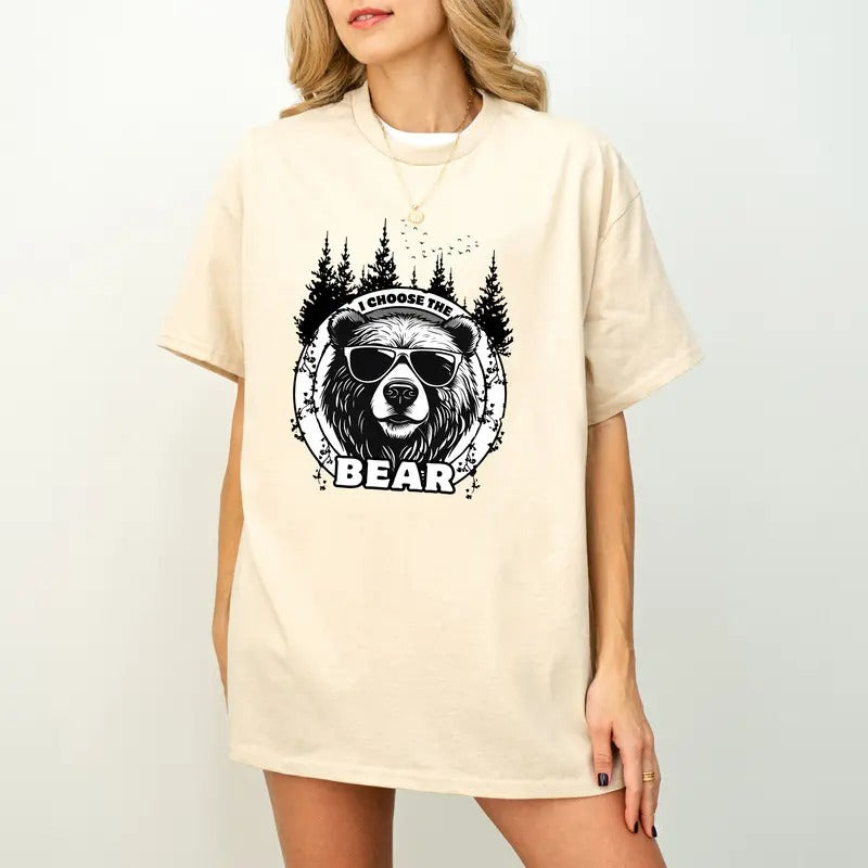 I Choose The Bear Shirt, Team Bear Shirt, Bear Vs Man, fuck the patriarchy, Womens Rights Shirt, Female Empowerment Shirt...