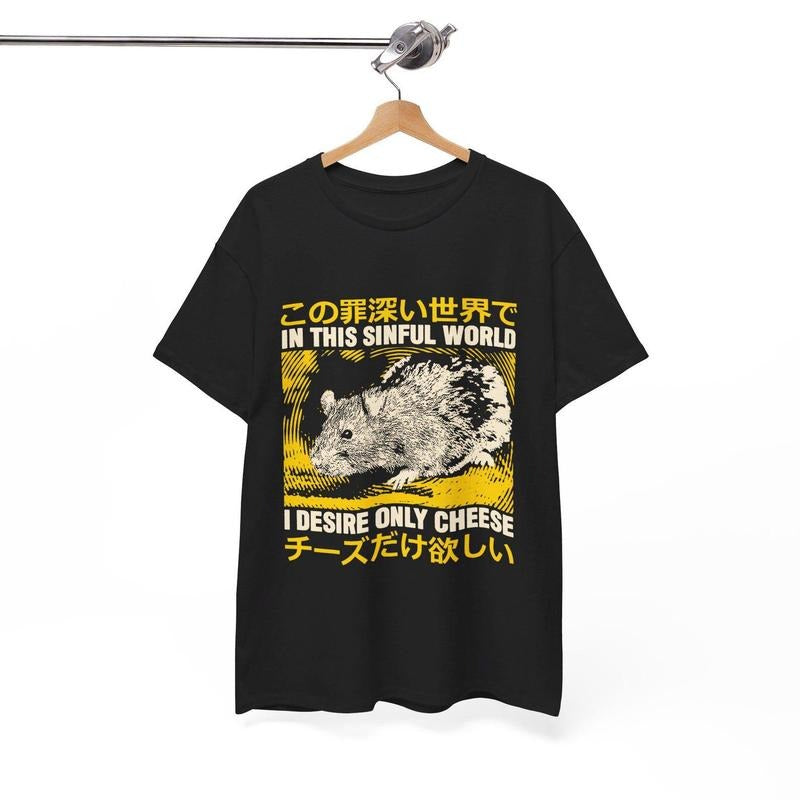 I Desire Only Cheese Rat T-Shirt Hoodie, Sweatshirt | WearSparks.com
