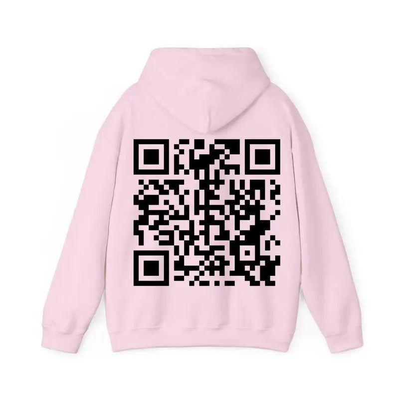 I F*cking Love You QR Code Back Side Hoodie, QR Code I F*cking Love You Valentine's Hoodie, Valentines Gifts, Gift For...