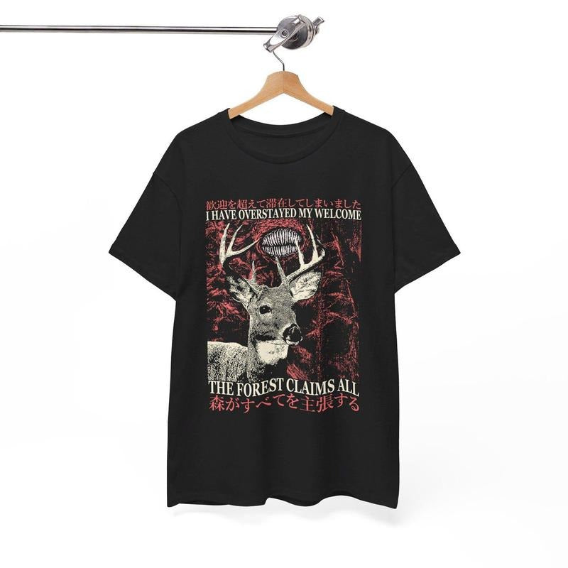 I Have Overstayed My Welcome Vintage Japanese Deer T-Shirt Hoodie, Sweatshirt | WearSparks.com