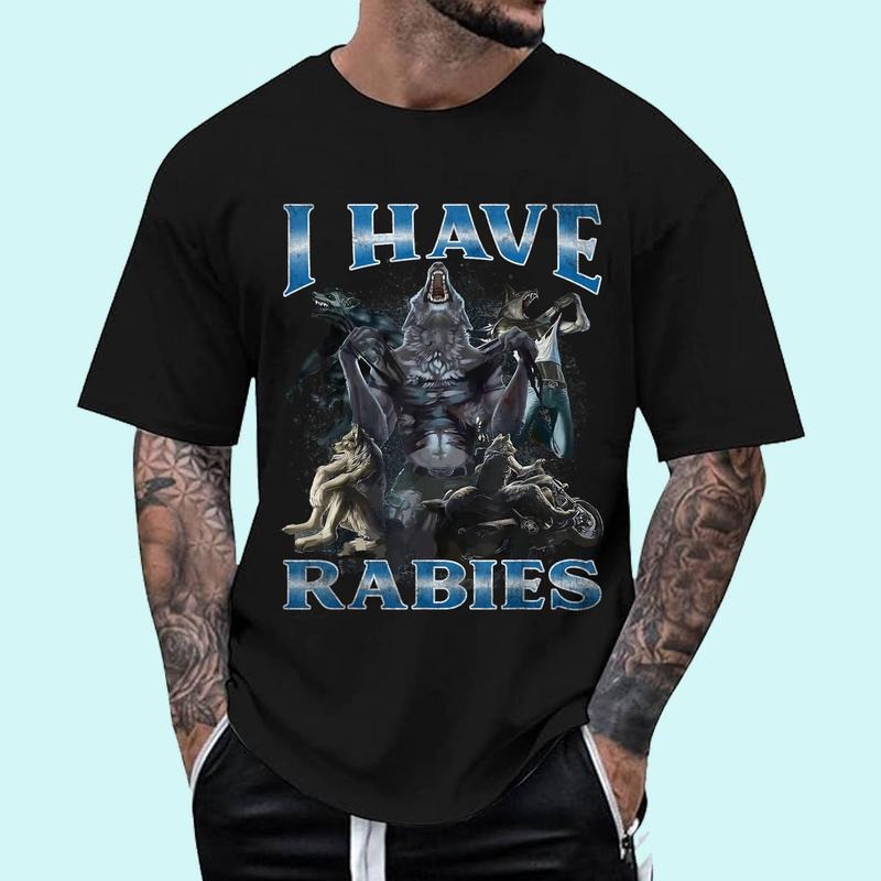 I Have Rabies Funny Cringe Werewolf Wolf Meme Unisex T-Shirt, Cotton 100%, Top Trending Fashion Hoodie, Sweatshirt