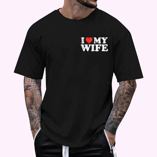 I Heart Love My Wife Retro Vintage Valentine's Day Lover T-Shirt