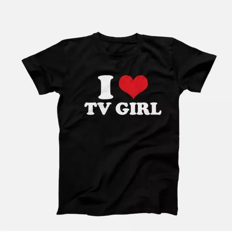 I Heart Tv Girl T-Shirt, I Love TV Girl T Shirt, Tv Girl Artist Shirt Top Womenswear Hoodie, Sweatshirt | WearSparks.com