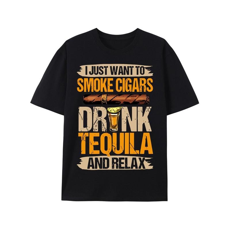 I Just Want To Smoke Cigars Shirt, Cigar Lover, Smoker Shirt, Drinking Shirt, Dad Cigar Gift, Funny Drinking Quote,...