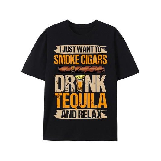 I Just Want To Smoke Cigars Shirt, Cigar Lover, Smoker Shirt, Drinking Shirt, Dad Cigar Gift, Funny Drinking Quote,...