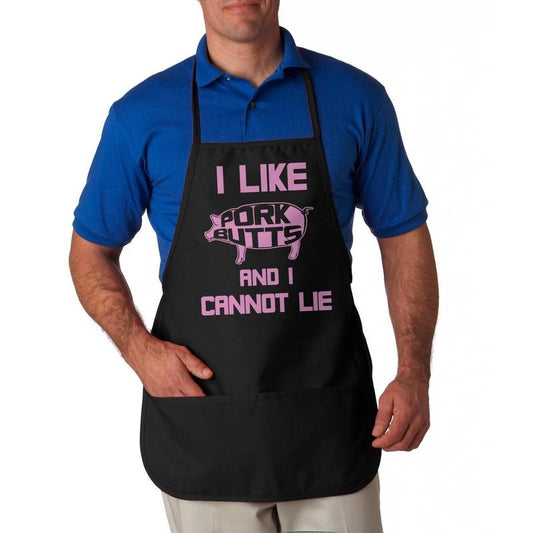 I LIke Pork Butts And I Cannot Lie Apron Funny Grilling Aprons Funny Aprons Funny Food Cover Novelty Cooking Aprons for...