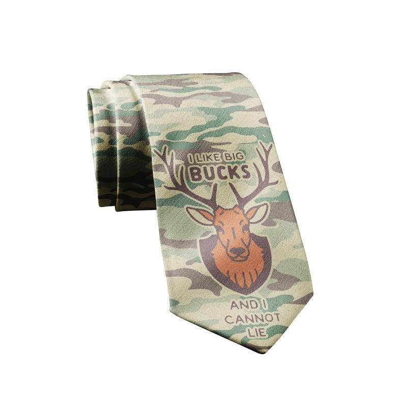 I Like Big Bucks and I Cannot Lie Necktie Funny Neckties for Men Hunting Tie for Guys Hunter Novelty Ties Funny Ties...