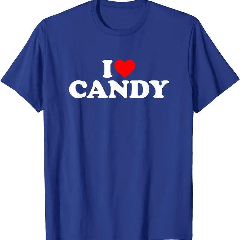 I Love Candy T-Shirt | Unisex Cotton Tee, Size S-5XL Hoodie, Sweatshirt | WearSparks.com