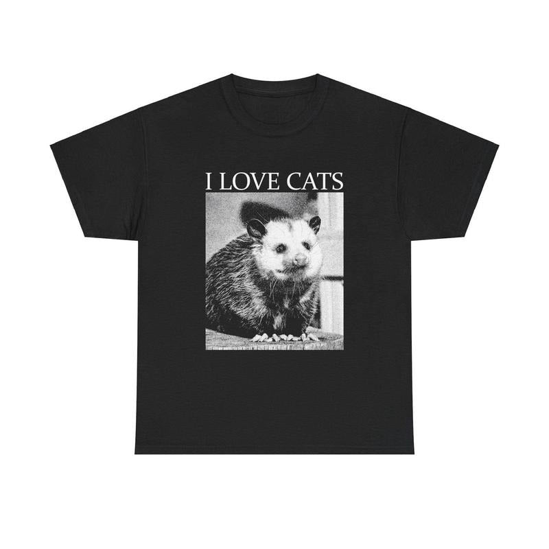 I Love Cats Opossum T-Shirt Hoodie, Sweatshirt | WearSparks.com