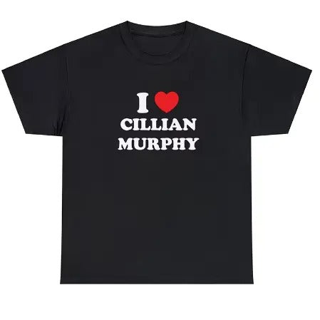 I Love Cillian Murphy Women T Shirts Cotton Crewneck Graphic Tee Aesthetic Clothes Boyfriend Styles Trendy T-shirt...