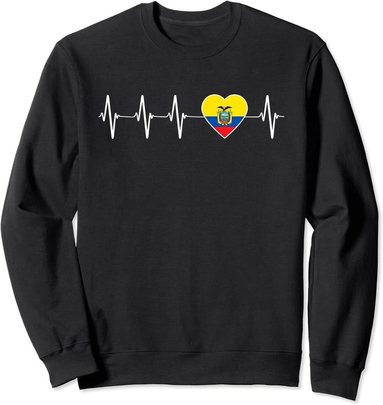 I Love Ecuador Flag Gift Unisex Crewneck Sweatshirt T-Shirts, Hoodie | WearSparks.com