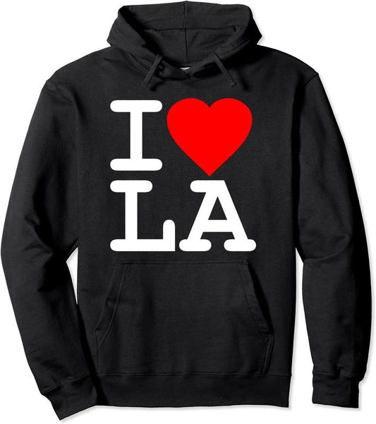 I Love LA Los Angeles Pullover Hoodie | Unisex Hooded Sweatshirt T-Shirts | WearSparks.com