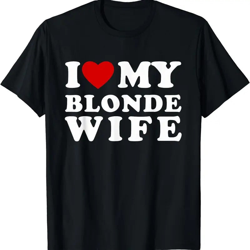 I Love My Blonde Wife I Heart My Blonde Wife T-Shirt Hoodie, Sweatshirt | WearSparks.com