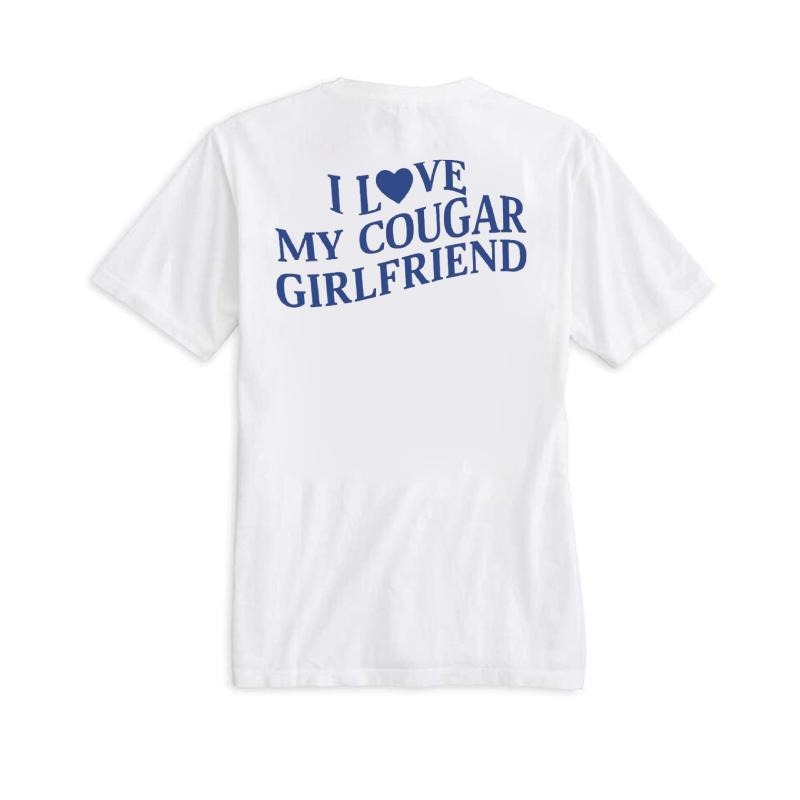 I Love My Cougar Girlfriend Shirt, Boyfriend Gift, I Love My Girlfriend Tee, I Heart My Cougar Shirt, Valentines Gift...