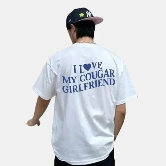 I Love My Cougar Girlfriend Shirt, Valentine Shirt, Boyfriend Gift, I Love My Girlfriend Tee, I Heart My Cougar Shirt,...