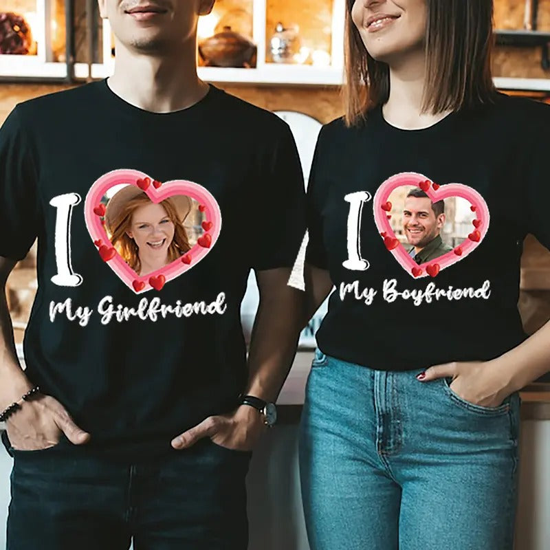 I Love My Girlfriend Custom Photo Shirt, I Love My Boyfriend Custom Photo Shirt, HL13 Hoodie, Sweatshirt | WearSparks.com