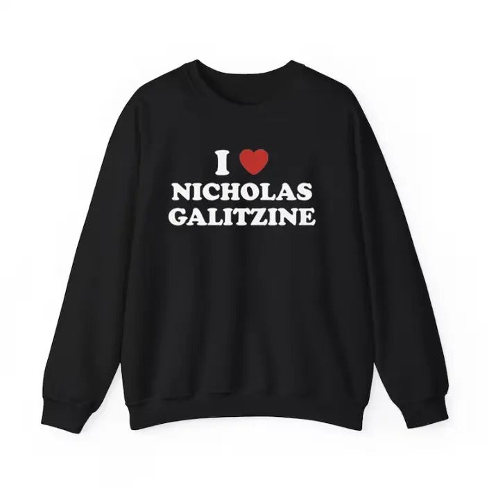 I Love Nicholas Galitzine Unisex Sweatshirt, I Love My boyfriend Sweatshirt T-Shirts, Hoodie | WearSparks.com