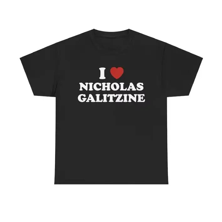 I Love Nicholas Galitzine Unisex Tee, I Love My boyfriend T shirt Menswear T-Shirt Hoodie, Sweatshirt | WearSparks.com