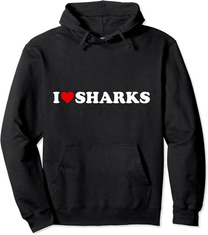 I Love Sharks Hoodie | Unisex Hooded Sweatshirt T-Shirts | WearSparks.com