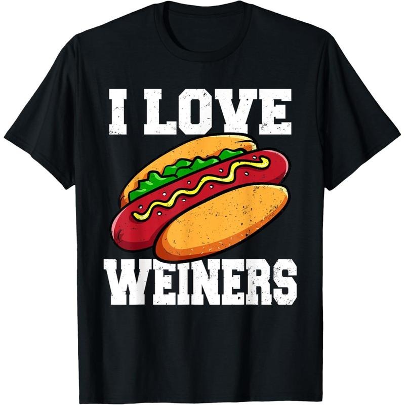 I Love Weiners Hotdog Camping Funny Graphic T-Shirt made in usa Hoodie, Sweatshirt | WearSparks.com