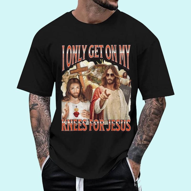 I Only Get On My Knees For Jesus Funny Offensive Adult Humor Unisex T-Shirt, Cotton 100%, Top Trending Fashion Hoodie,...