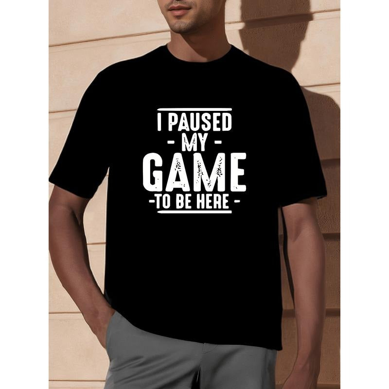 I Paused My Game to Be Here Graphic Tees Men Gaming Gamer Novelty Funny T Shirt made in usa Hoodie, Sweatshirt