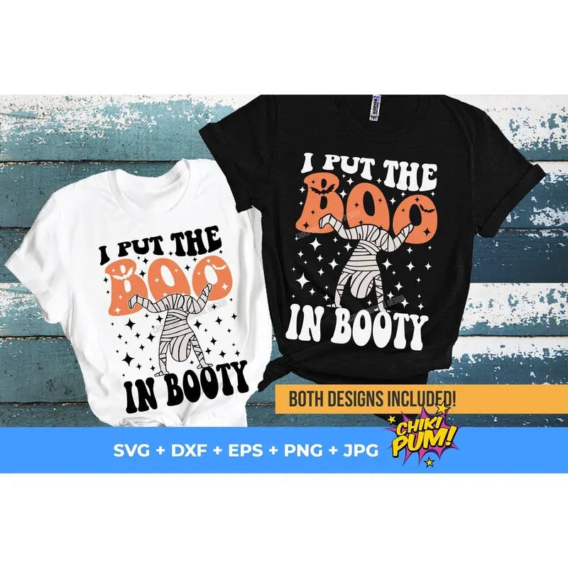 I Put The Boo In Booty Funny Halloween Shirt Trendy Halloween Halloween Mummy Digital s Hoodie, Sweatshirt | WearSparks.com
