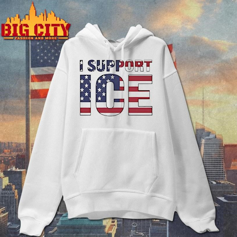 I Support Ice American Flag Shirt