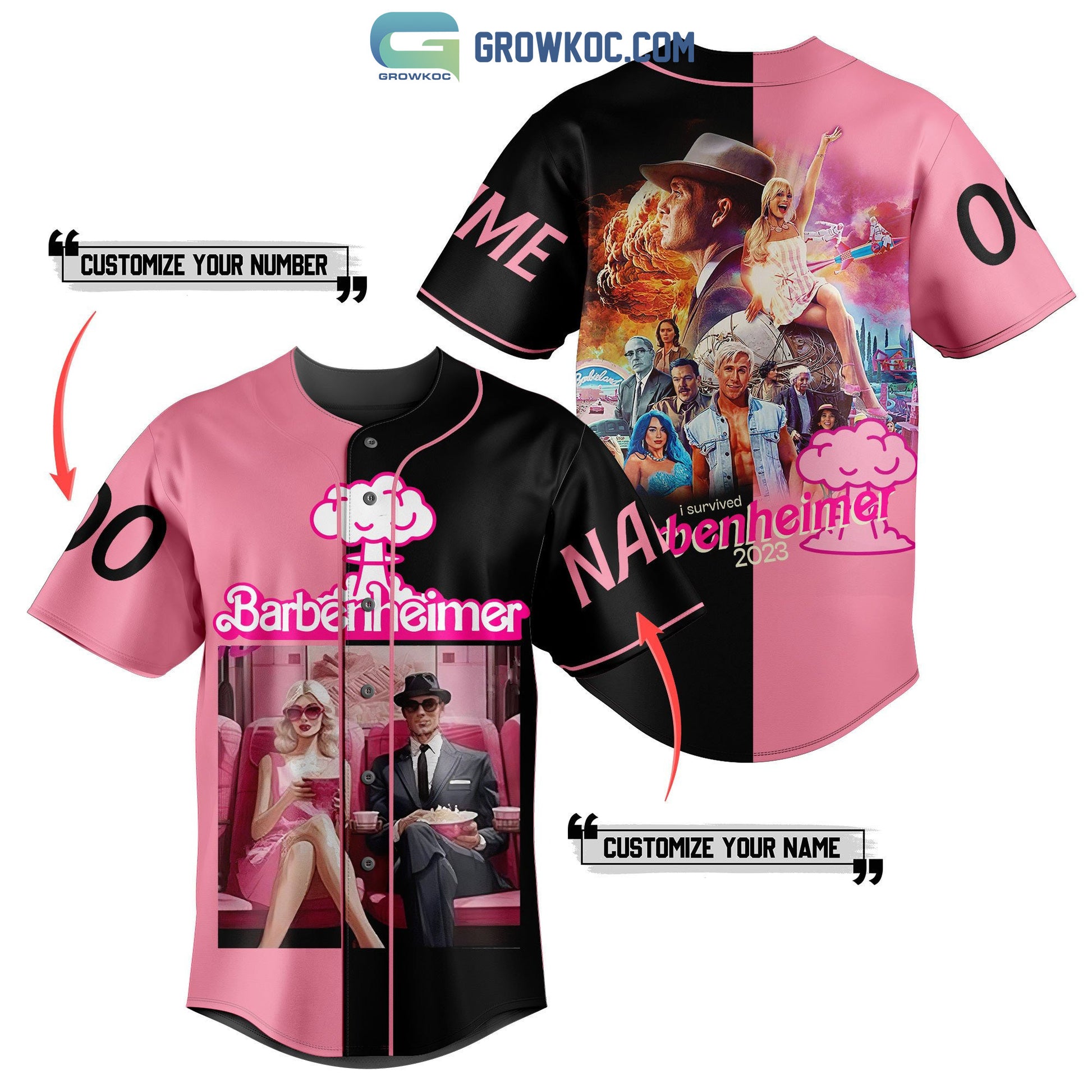 I Survived Barbenheimer 2023 Personalized Baseball Jersey