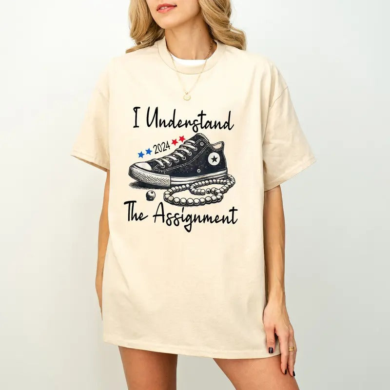 I Understand The Assignment Chucks and Pearls Election 2024 T-Shirt Hoodie, Sweatshirt | WearSparks.com